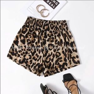 High-Waisted Animal Print Shorts